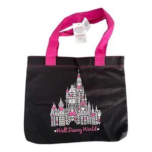 Walt Disney World Cinderella Castle Hearts Bows Mickey Icons Tote Bag